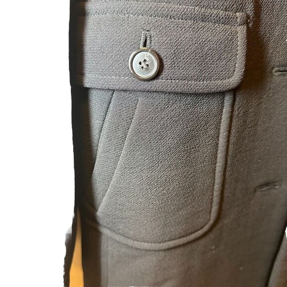 J. Crew Coat Jacket Women's S Black Tight Knit Wool - Minimalist Modern - Picture 5 of 9